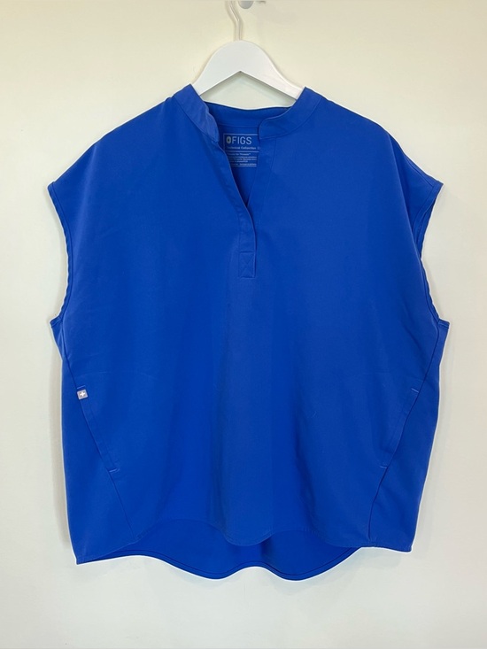 Figs Tops - Figs Scrub Top Womens XXL Blue Rafaela Oversized Technical Collection Nurse